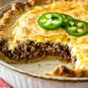 la quiche à la viande hachée